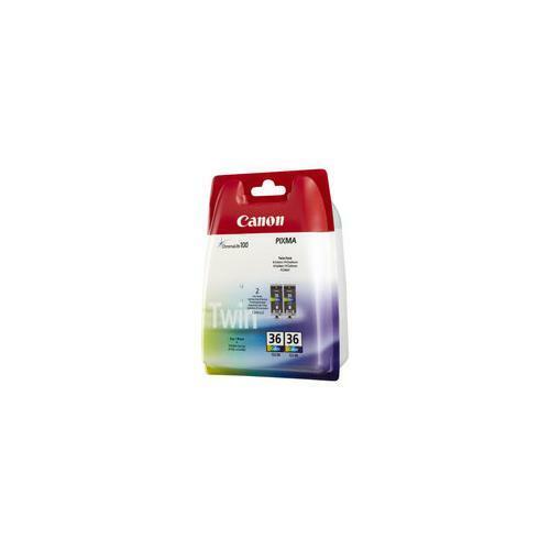 Canon Pack de 2 cartouches d'encre couleur CLI-36 C/M/Y