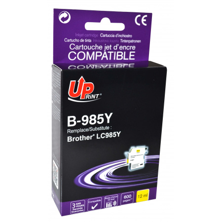 Cartouche compatible BROTHER LC985 jaune