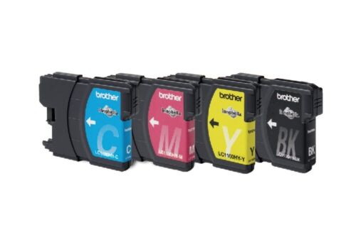 [BRO1100HY_Y/C/M/Y/BK] Pack Cartouches Brother 1100 HY bleu-rouge-jaune-noir