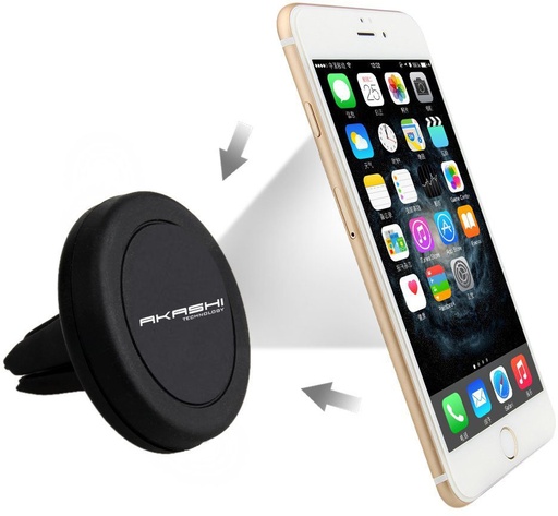 [support5] Support aération aimante+3 pastilles noir voiture