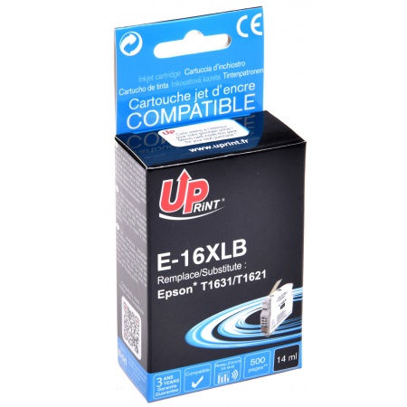 [upne16b] Cartouche compatible EPSON T16XL noir - T1631 plume