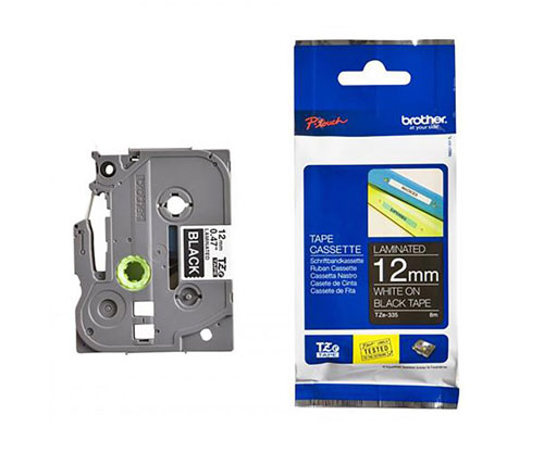 [TZE 335] Ruban brother TZE 335 BLANC-NOIR